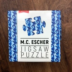 M.C. Escher Art Blue Seahorse Print 216 Piece Jigsaw Puzzle